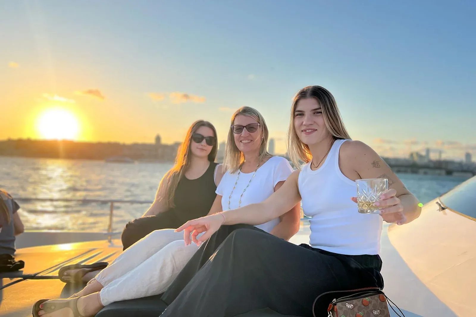 Bosphorus Sunset Cruise with Wine on a Luxury Yacht